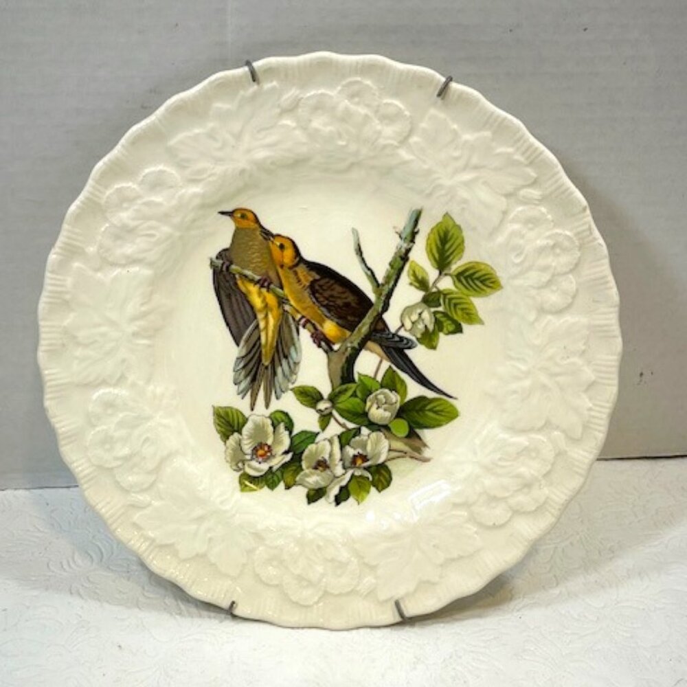 VTG 9" Carolina Turtle Dove Plate by National Audubon Society Alfred Meakin